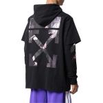 Толстовка ss20 back caravaggio arrows print double-layer Off-White, черный - фото 4