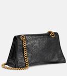 Маленькая кожаная сумка на плечо Crush Balenciaga, черный - фото 4