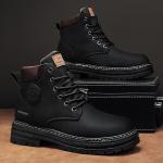 Жёлтые унисекс-зимние ботинки Martin Boot 10,5 см HUANAI [на флисовой подкладке] - фото 8