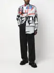 Рубашка с принтом граффити VETEMENTS, серый - фото 2