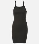 Мини-платье из хлопка Courrèges, цвет mud brown/black - фото