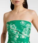 Шелковое платье без бретелек Monique Lhuillier, Grass Silk White - фото 4