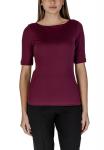 Футболка женская Street One из хлопка и модала, бордовый - фото