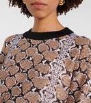 Жаккардовый свитер со змеиным эффектом Balmain, мультиколор - фото 4