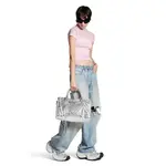 Сумка Le city Balenciaga, серебряный - фото 4