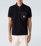 Хлопковая пике-поло Moncler, черный - фото 3