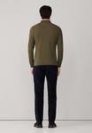Поло Hackett London SLIM FIT LOGO LS, Cargo Green/Dark Green - фото 3