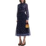 Платье миди с цветочным принтом Self portrait Self-portrait, синий - фото 3