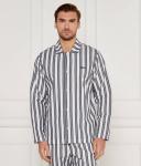 Пижама мужская Boss хлопковая в полоску, белый - фото 4