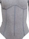 Боди со вставками Fleur Du Mal, серый - фото 2