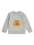 Толстовка с рисунком медведя Stella McCartney Kids, серый - фото