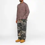 Рубашка в клетку с принтом Matthew Stussy, синий - фото 3