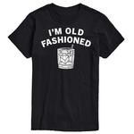 Большая и высокая футболка с рисунком «Im Old Fashioned» License, черный - фото