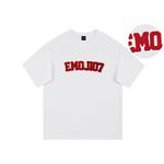 Футболка унисекс с эмодзи, белая с вышивкой пламени - фото 6