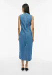 Джинсовое платье миди Vila, Medium Blue Denim - фото 3