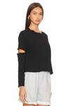 Топ Bobi Elbow Cut Long Sleeve, черный - фото 2