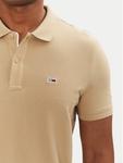 Рубашка поло облегающего кроя DM0DM20676 Tommy Jeans, бежевый - фото 4