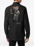 Рубашка с рисунком медведя Philipp Plein, черный - фото 6