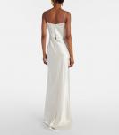 Шелковое атласное платье Max Mara, Bianco Seta - фото 3