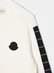 Джемпер с логотипом Moncler Enfant, белый - фото 3