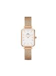 Наручные часы Quadro Pressed Melrose 20x26 мм Daniel Wellington, белый - фото