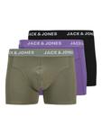 Боксеры JACK & JONES JACROB, цвет Olive/Lavender/Black - фото