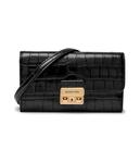 Сумка-клатч кожаная Michael Kors, черный - фото