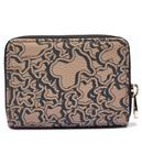 Кошелек женский Tous Kaos mini evolution с принтом на молнии, бежевый - фото 2