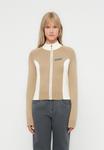 Кардиган Roxy KIM BLOCKED MOCK NECK, Travertine/Beige - фото
