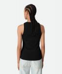 Stretch rib cotton tank top BOTTEGA VENETA, черный - фото 3