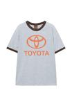 Футболка PULL&BEAR TOYOTA , Light Grey - фото 4