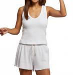 Роми Вафля Шорты с кулиской в белом PERFECTWHITETEE - фото 3