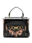 Сумка-тоут с леопардовым принтом Just Cavalli, черный - фото