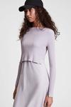 HERA DRESS платье и свитер AllSaints, фиолетовый - фото 3