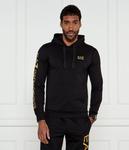 Толстовка мужская Ea7 с принтом на рукаве, черный - фото