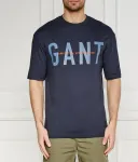 Футболка regular fit Gant, темно-синий - фото