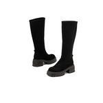 Высокие сапоги до колена 6 см женские COMELY, черные (на флисовой подкладке) - фото 5