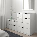 Комод с 10 ящиками NORDLI IKEA, 160x99 см, белый - фото 2