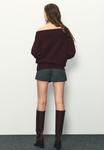 Джемпер PULL&BEAR ASYMMETRIC SOFT, Dark Red - фото 2