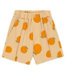 Оранжевые шорты с защипами Jellymallow, бежевый - фото
