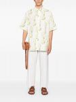 Рубашка сирсакер Givenchy с лимонным принтом, белый - фото 2