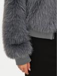 Шуба стандартного кроя Only, серый - фото 4