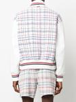 Thom Browne gingham-check bomber jacket, белый - фото 4