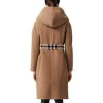 Пальто женское Burberry с клеточным принтом, хаки - фото 3