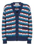 Кардиган с волнистым узором Missoni, синий - фото