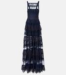 Кружевное платье Elie Saab, Navy - фото