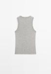 Топ HALTER Massimo Dutti, серый - фото 6