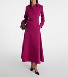 Платье-рубашка с поясом из крепа Roland Mouret, Dark Pink - фото 2