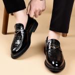 Лоферы мужские черный Jietegongyang - фото 9