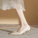 Ainer-cat Ainer cat Casual Single Shoes 2.5cm Women's Apricot - фото 6